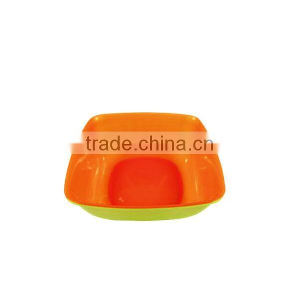 Square shaped plastic unbreakable fruit bowl