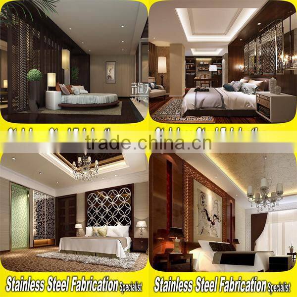 Custom Made Luxurious Stainless Steel Interior Hotel Lobby Decoration