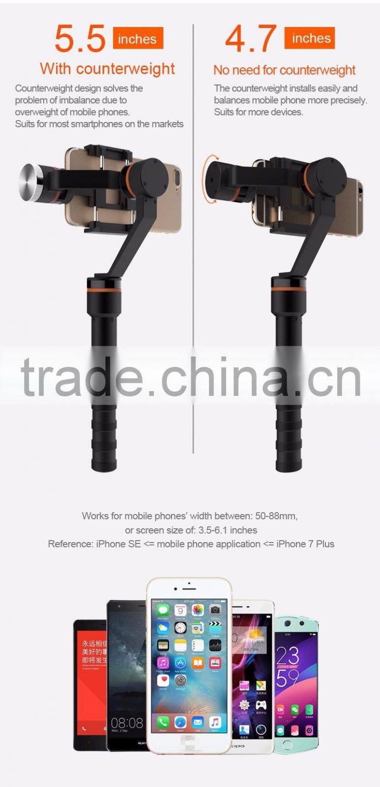 Hot Bluetooth Handheld 3Axis Face Tracking Stabilizer For Mobilephone/Camera Photographing,Dual Purpose Professional Stabilizers