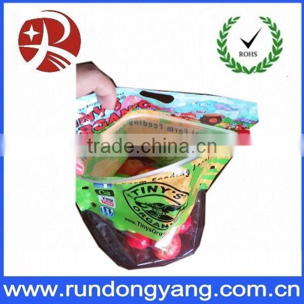CPP plastic stand up pouch slider zip lock protection fruit bag for grape