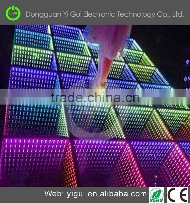 High lumen YG090E led light floor 15w square RGB mixing colorful changing dance floor