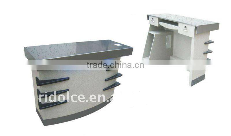 Nail salon reception desk Solid wood office table design receptionist table F-C10