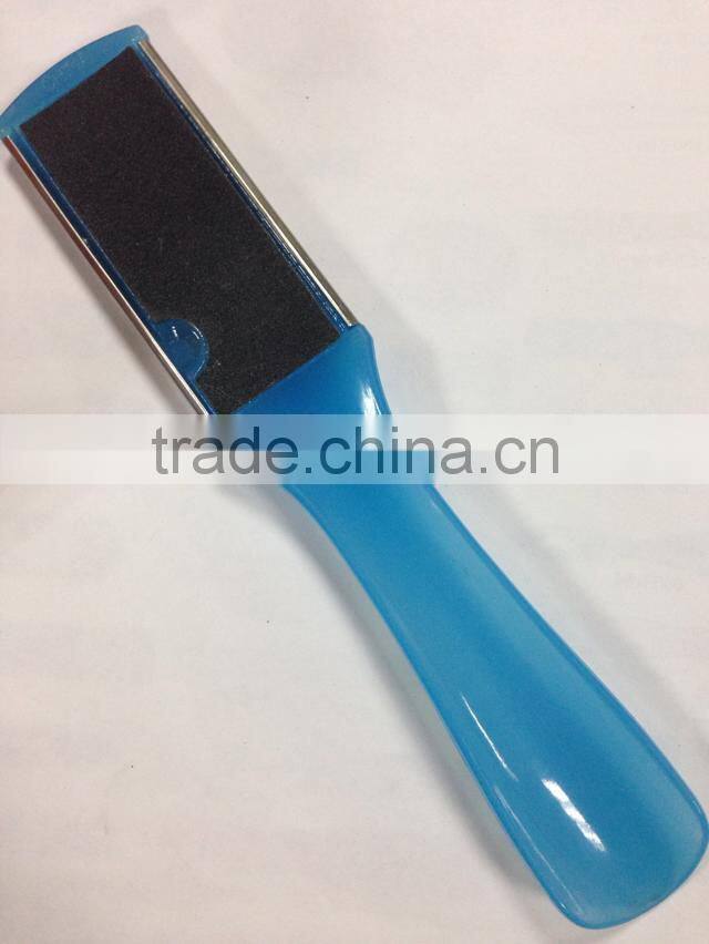 Stainless steel foot file,Sandpaper foot file with easy handle,