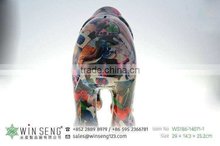 large lovely promotion gifts painting ceramic elephant saving bank