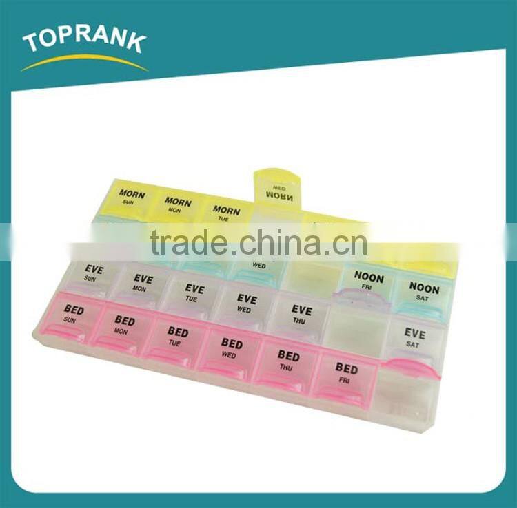 Toprank Promotion Clear Plastic Am Pm Pill Box Travel Storage 28 Day Pill Box Monthly Pill Box With Divider