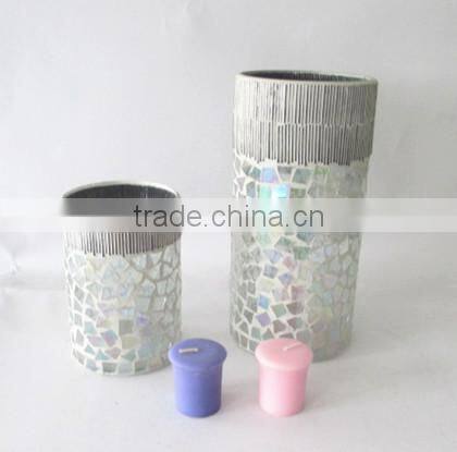 Cylinder Graceful Wedding Ornament Modern Silver Mosaic Blown Cheap Wholesale Vases