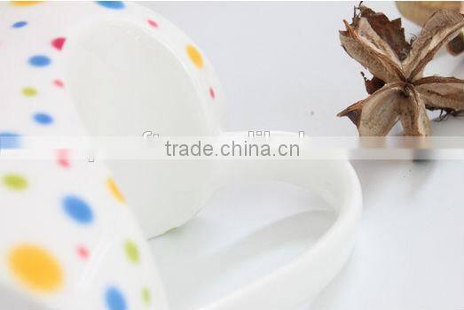 2014 new product hot sale ceramic cup, heart shaped ceramic coffee cup, ceramic coffee cup