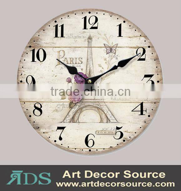 Home decorative wall metal round clock