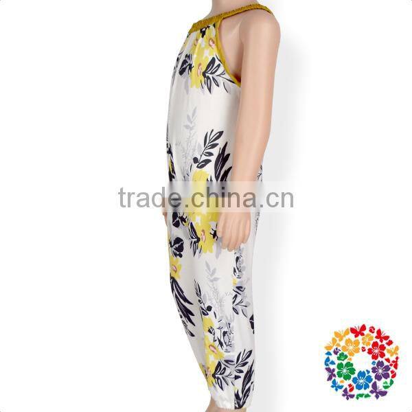 Baby Girls Summer Sleeveless Boutique Long Romper Bodysuit Flower Unicorn Onesie