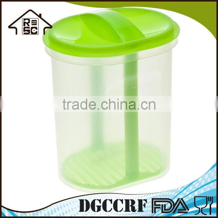 Food Grade Plastic Pickle Jar with Strainer, Clear Plastic Vegetable Storage Container for Pickle