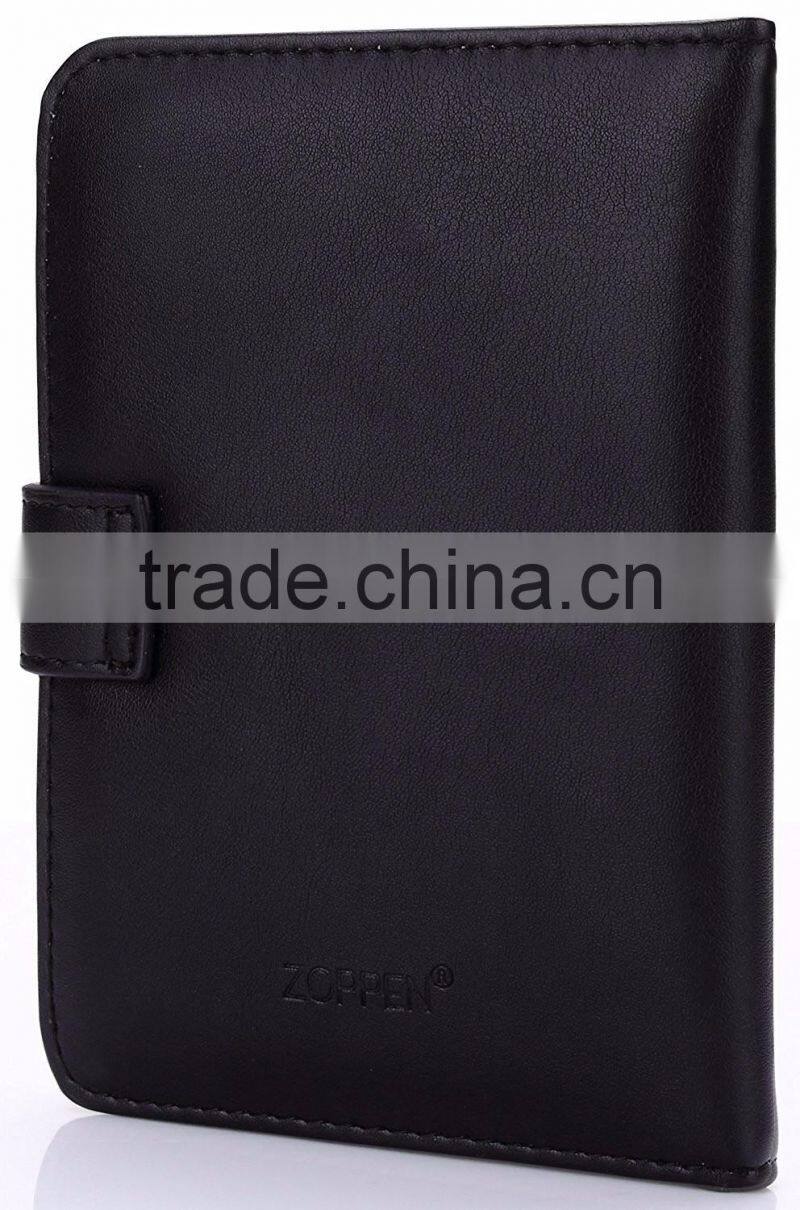 Black Hot Selling Genuine Leather Rfid Travel Passport Holder