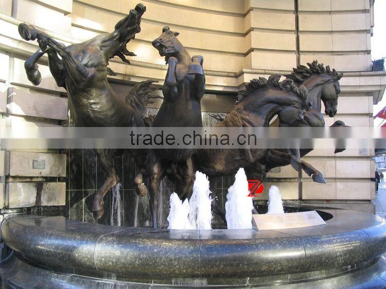 wedding decoration water fountain with horse group statues