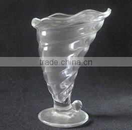 Unique Engraving Glass Ice Cream Cup