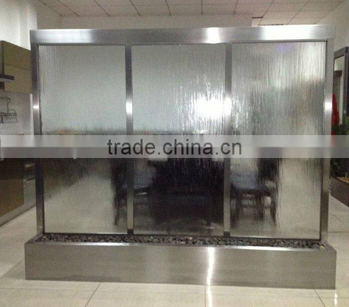 tempered clear glass stainless steel waterfall