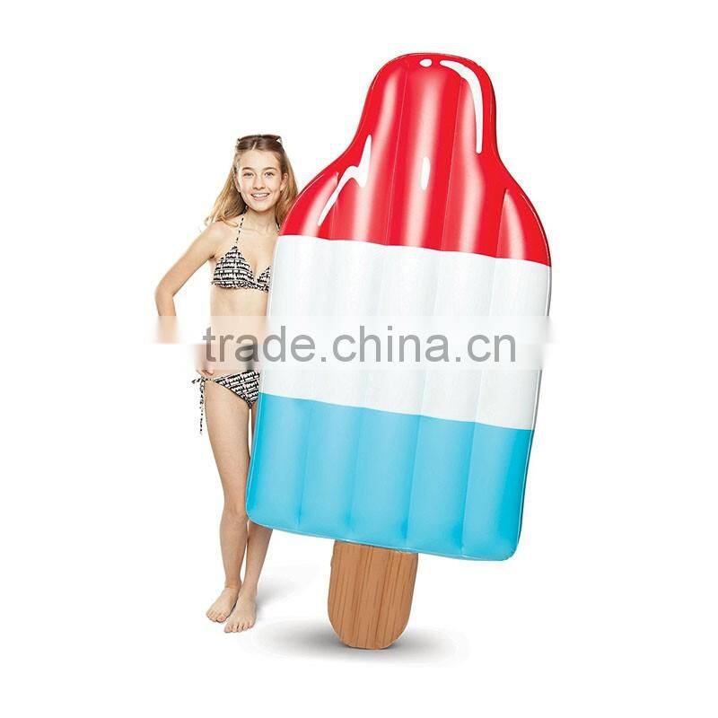 2017 hot selling leasure giant ice cream inflatable pool float outdoor swim ring and raft water game toys for kids and adults