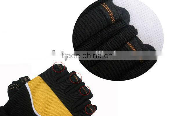 Custom Leather weightlifting workout gloves