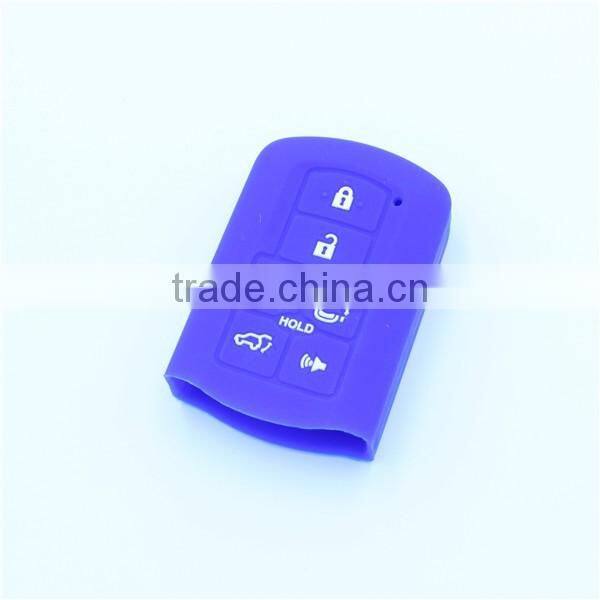 7 buttons silicone car key case, key jackets for toyota