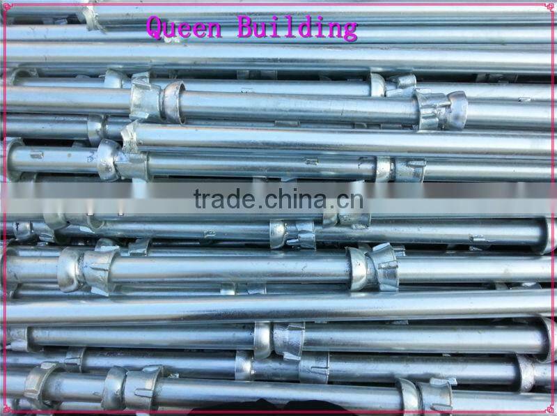 Cuplock scaffolding standard and ledger