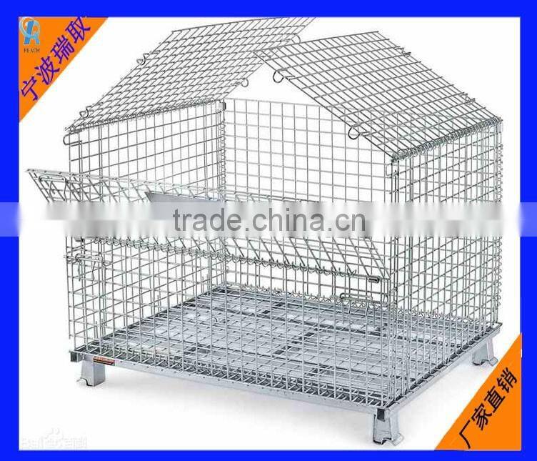2015Warehouse folding steel roller container