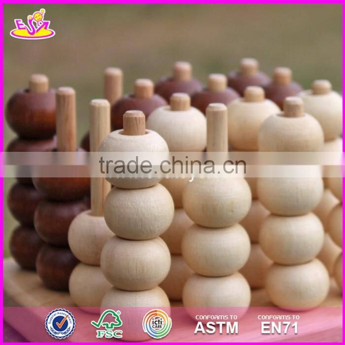 2017 new design educational beads wooden toddler stacking toys W13D115