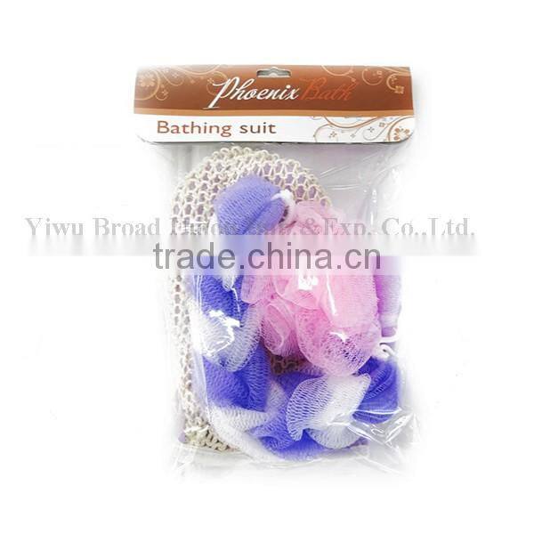 3PC Sponge Massage Ball Bath Scrub, Bath Sponge Set