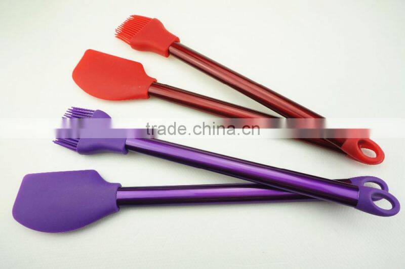 32009 New coated colorful stainless steel tube silicone Kitchen Utensils