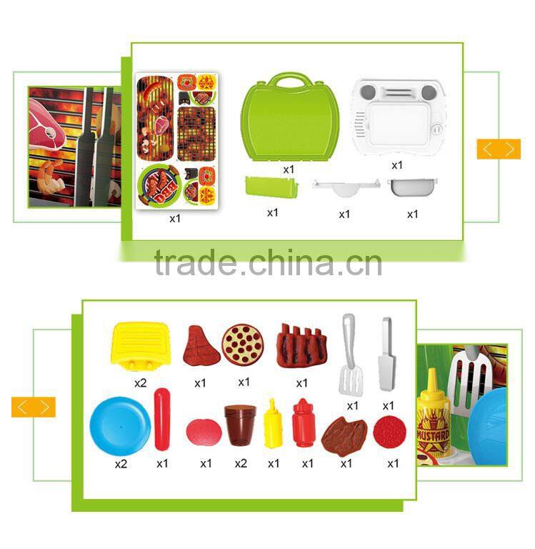 New design plastic pretend play set kids bbq set toy