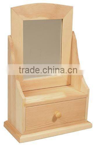 wooden makeup organizer box cosmetic case