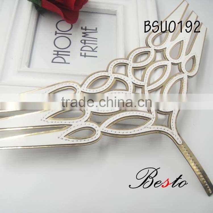 Wholesale fashion handmade PU leather shoe upper for sandals