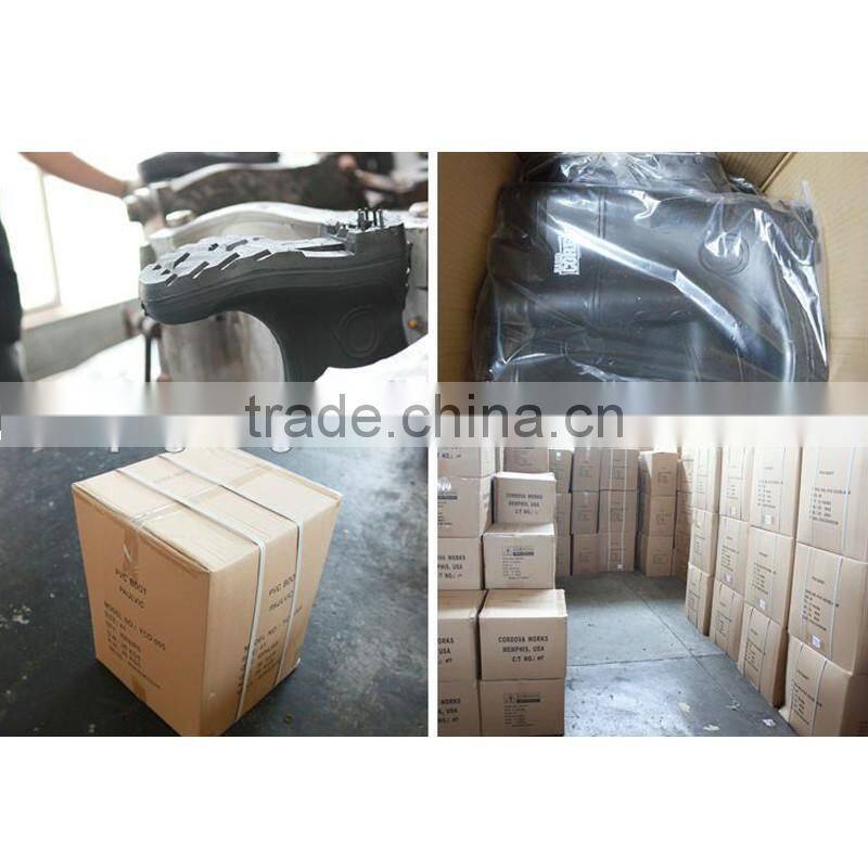 steel toe cap steel plate midsole protective PVC safety rain boots
