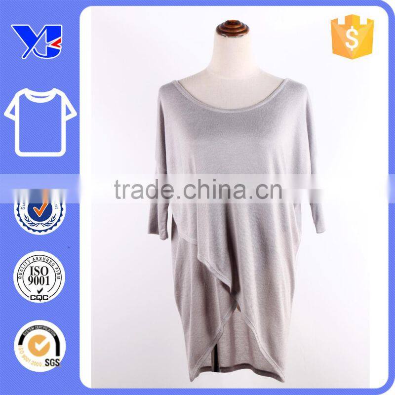 Fresh Style Sweet Girls Cotton/Chiffon Stylish T Shirt Special Design bottom Women Plus Size Guangzhou Clothing Manufa