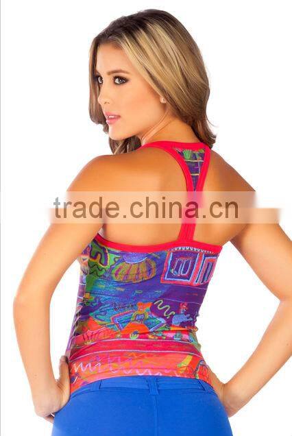 Wholesale sublimation print tank top all over printing for women