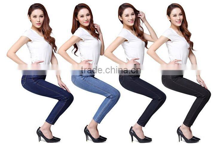 Plus size Skinny Jeans Women Denim Pants 2016 New Slim Pencil Pants Capris Trousers Fits ladies Jeans leggings Women Jeans