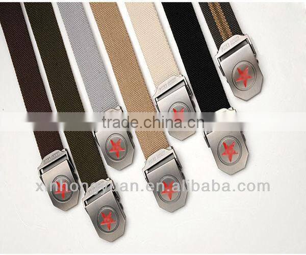 good quality military canvas tan belt for men