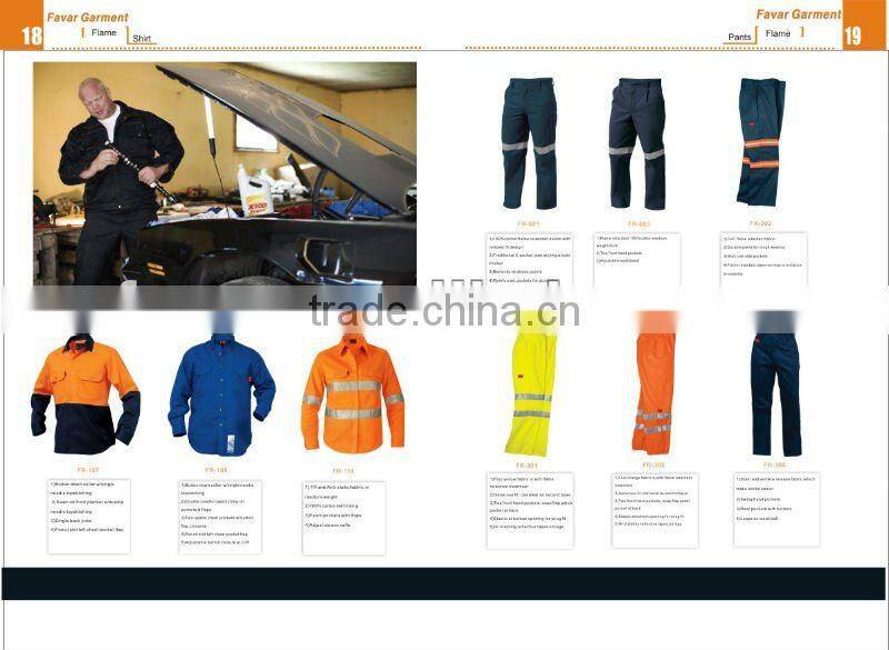 100%cotton reflective safety flame retardant shirt for worker