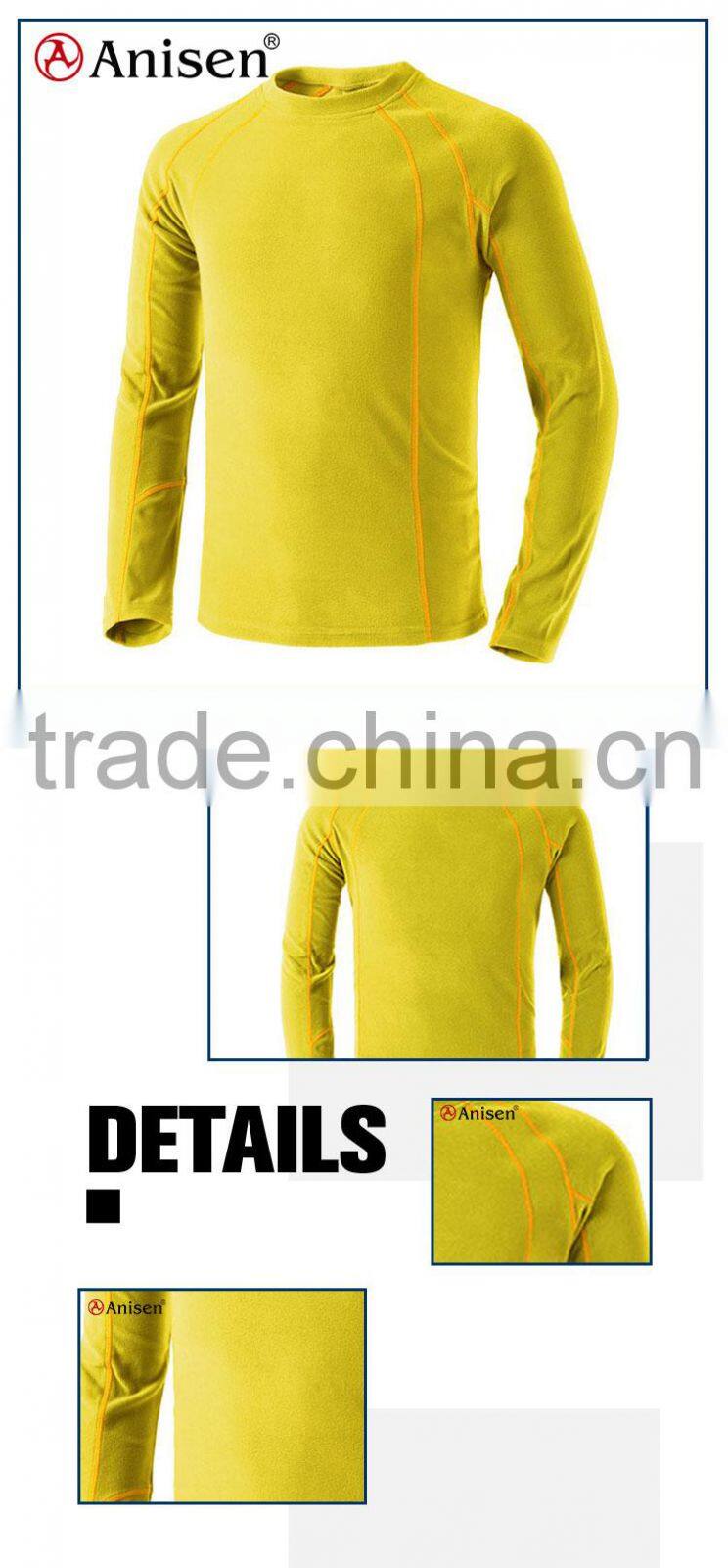 alli baba slim strong yellow polar fleece men hoodies