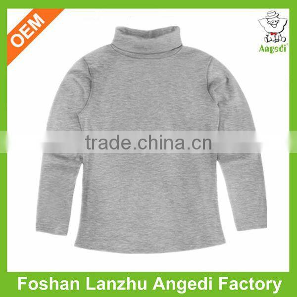 new kids loose fit cotton long sleeve basic turtleneck t shirt wholesale high collar t-shirts