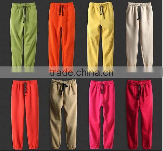 winter men women thicken 100% cooton sweatpants convergent feet beam foot more leisure sports pants