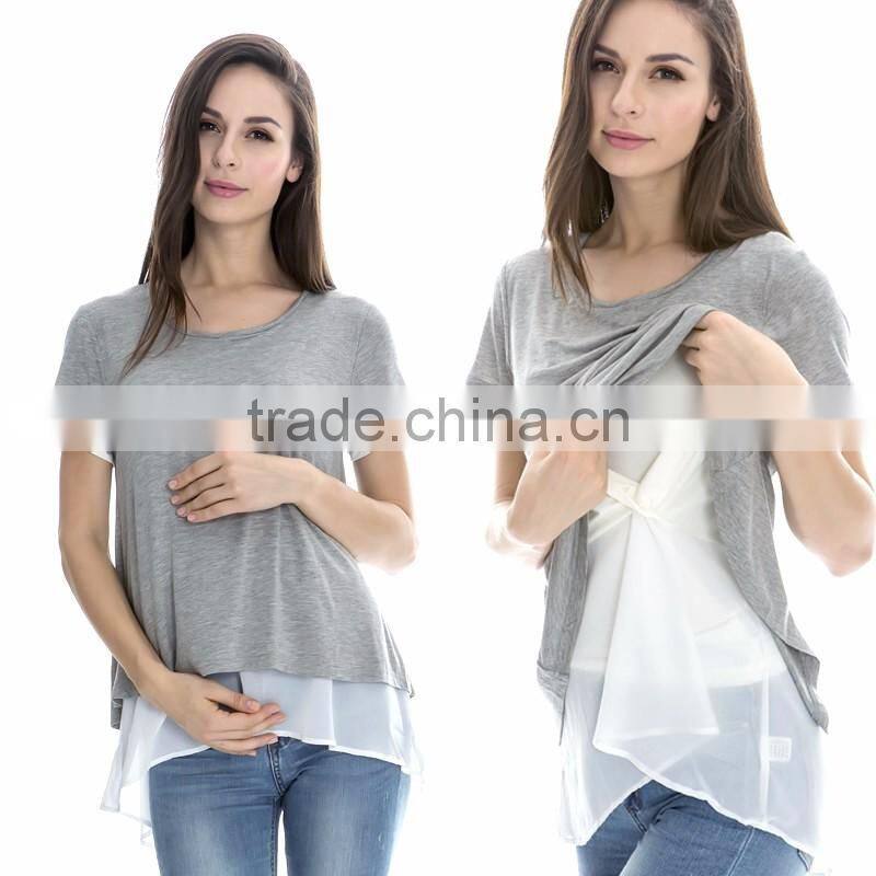 2017 Summer Modal Soft Maternity Tops Breastfeeding clothes Women Pregnant clothes