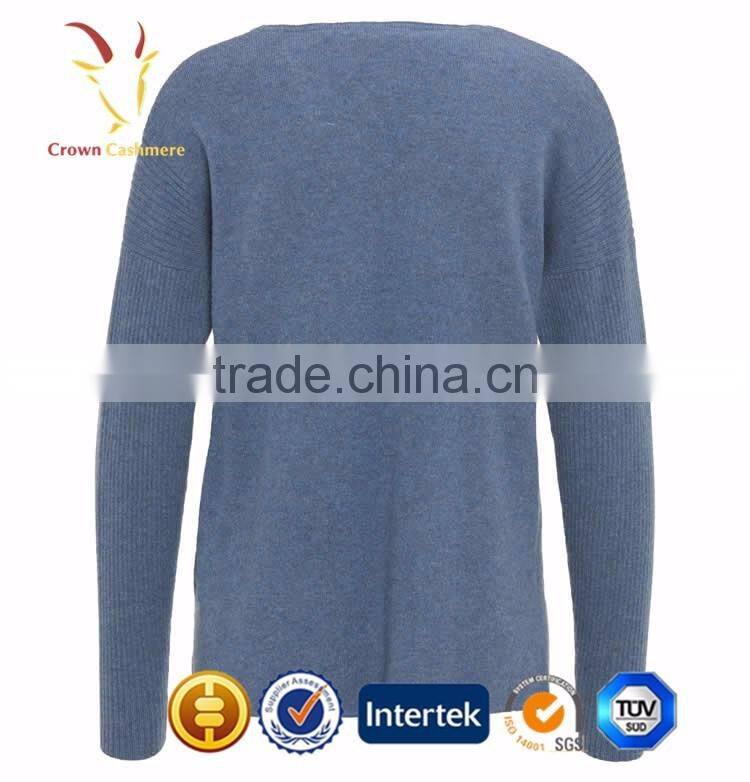 100% Pure Cashmere Wool Womens New Design Girls Sweater 2016