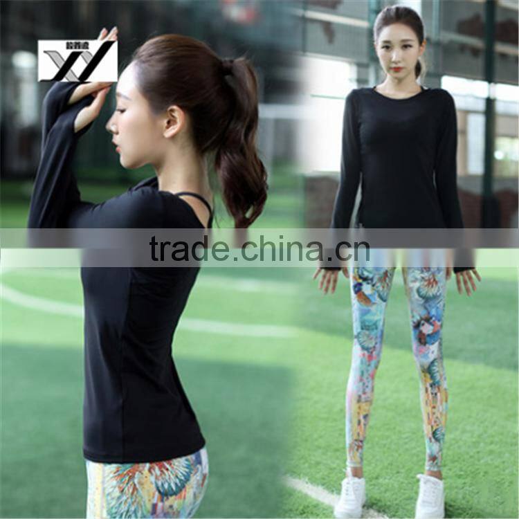 2017 High quality quick Drying Printed Yoga Sports Pants for GYM