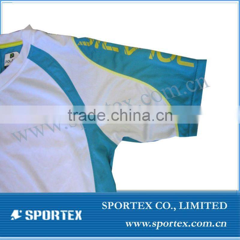 mens OEM running shirt/dry fit running T shirt/polyester running wear
