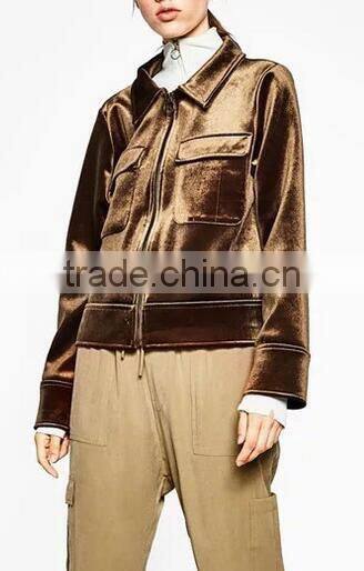 Runwaylover EY1028C Hot Sale 2016 Women Fashion Pure Color Jacket Coats