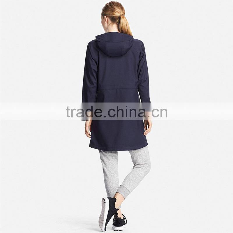 All-weather style blocktech waterproof windproof long jacket women's