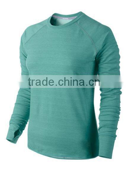 simple soft Crew Neck Sweatshirt women soft stretch jersey