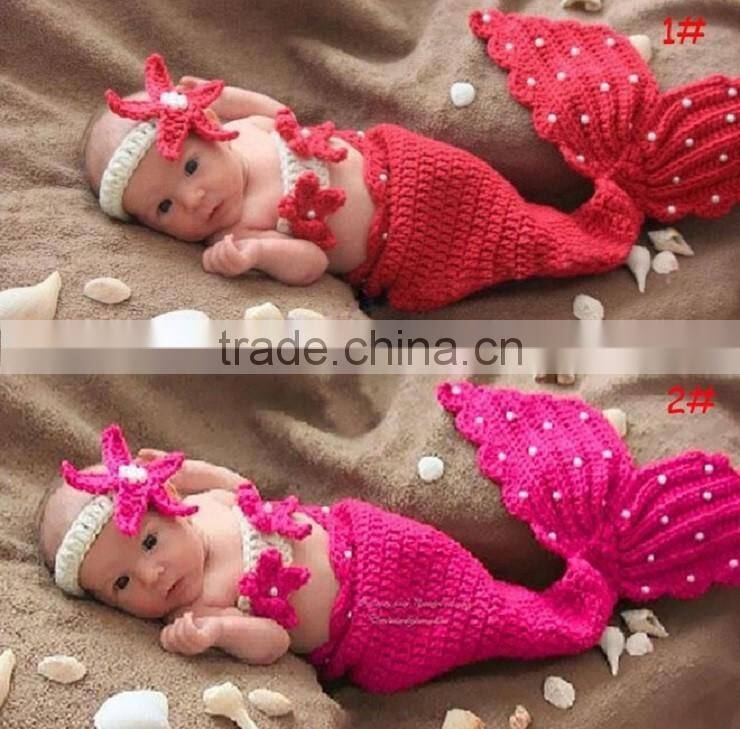 Newborn Costume baby hat Short Set handmade Knit crochet photography props 2 pcs outfits