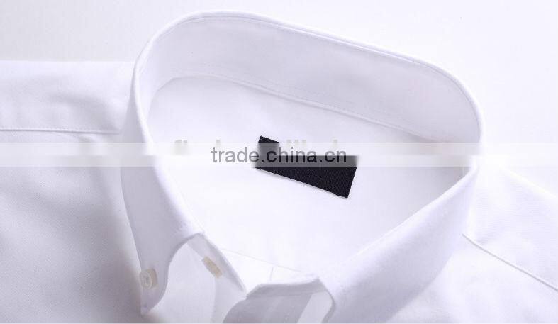 Mens Cotton CVC TC White red short sleeve Oxford Shirt