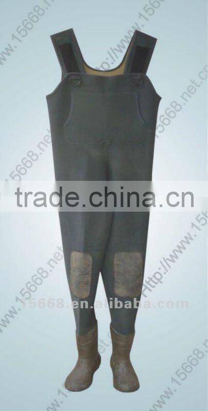 GR-K0075 good quality cheap neoprene fishing trouser with boot