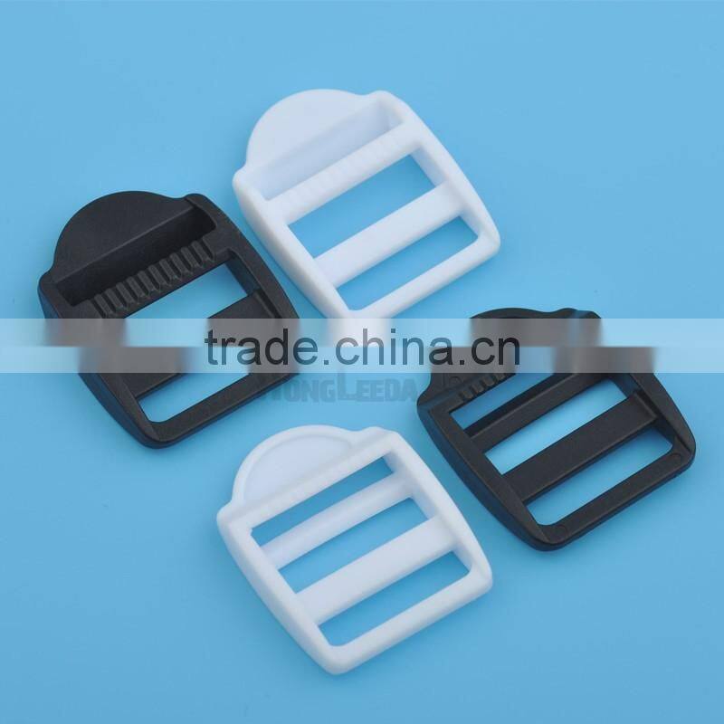 26mm 1 inch POM adjustable buckles plastic ladder buckle luggage backpack staps BLACK / WHITE M016