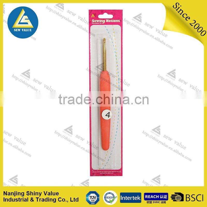 waterproof safe aluminum crochet needles with plastic handle